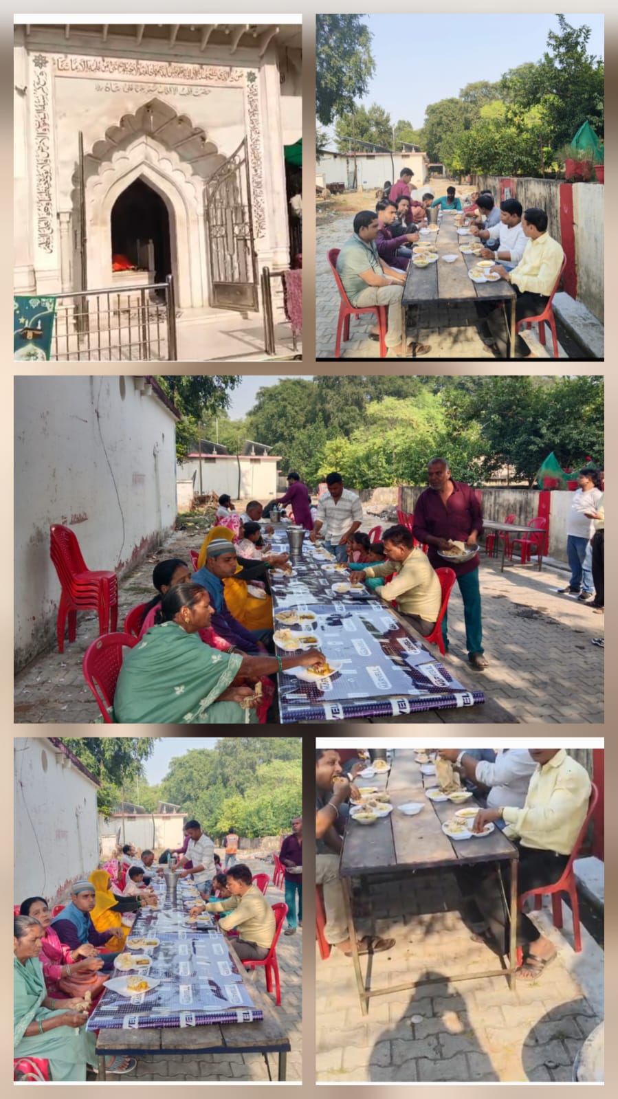 बबीना स्टेशन स्थित बाबा की मजार पर भंडारा संपन्न